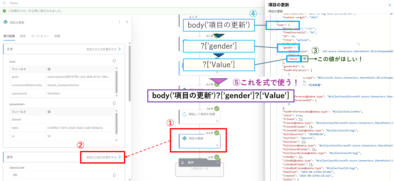 JSONの取得方法の画像